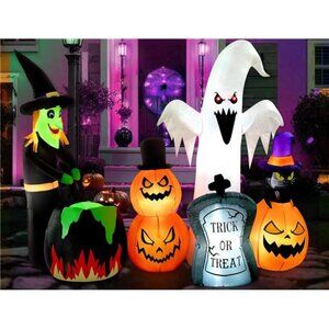 7FT Halloween Inflatables Decorations Outdoor Halloween Inflatable Ghost Blow Up